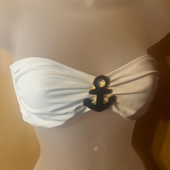 Victoria's Secret White and Yellow Bikini with Anchor Accent - Picture 2 of 4